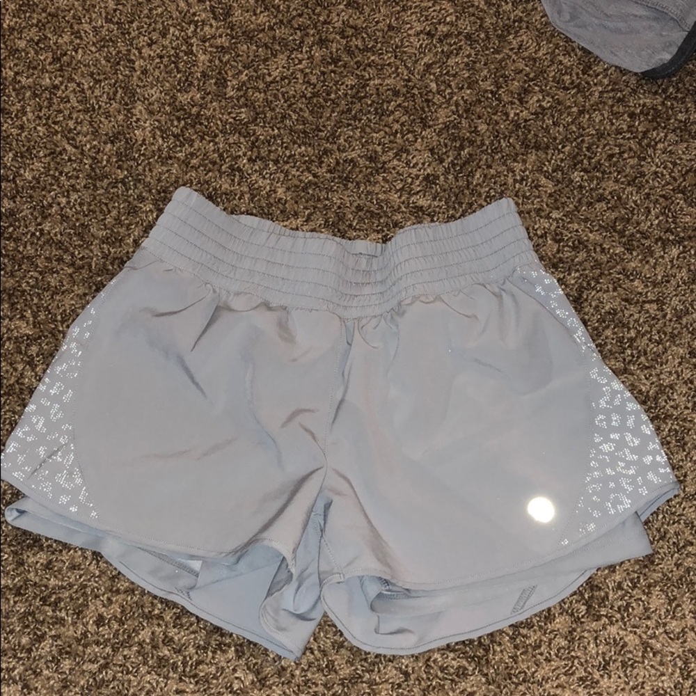 Reflective baby blue Gym shorts